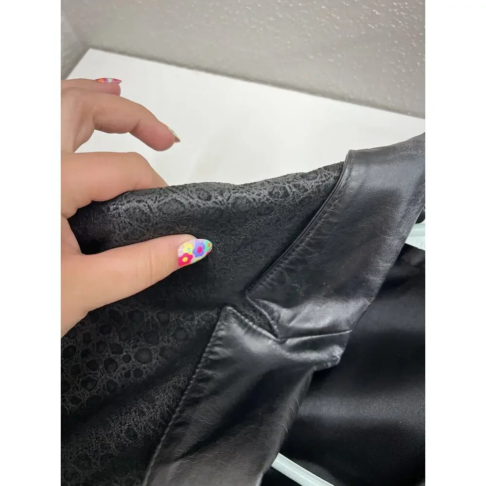 Vintage Womens Northside Fashions Jacket Size Unknown Genuine Leather Button Up